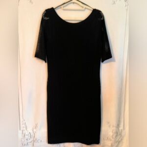 NWT Banana Republic black net overlay‎ Dress Size 8
